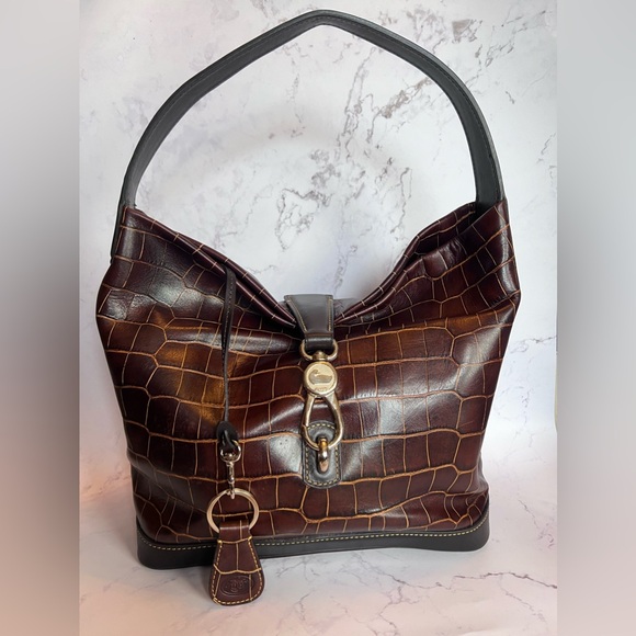 Dooney & Bourke Handbags - Dooney & Bourke Croc Embossed Leather Bag